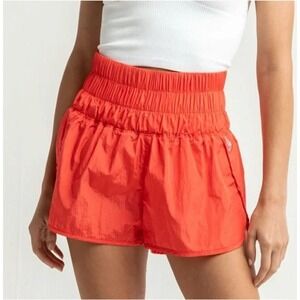 Free People FP Movement The Way Home Shorts Women's‎ Sz Medium Red Activewear